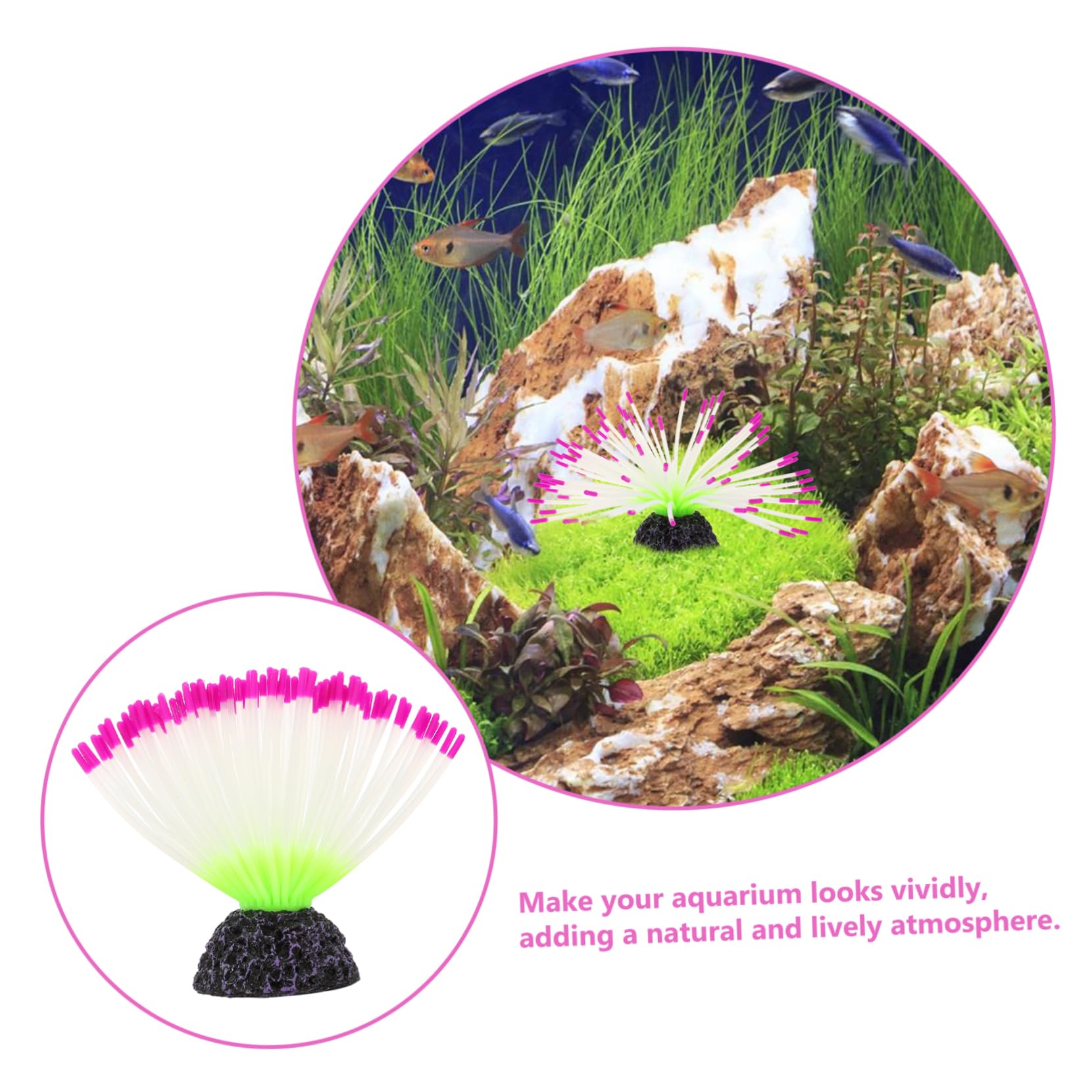 Toddmomy 3pièces Plantes Aquatiques Artificielles Décoratives pour Aquariums Modèle De Décoration De Végétation Aquatique pour Créer Un Environnement Naturel Et Apaisant Votre