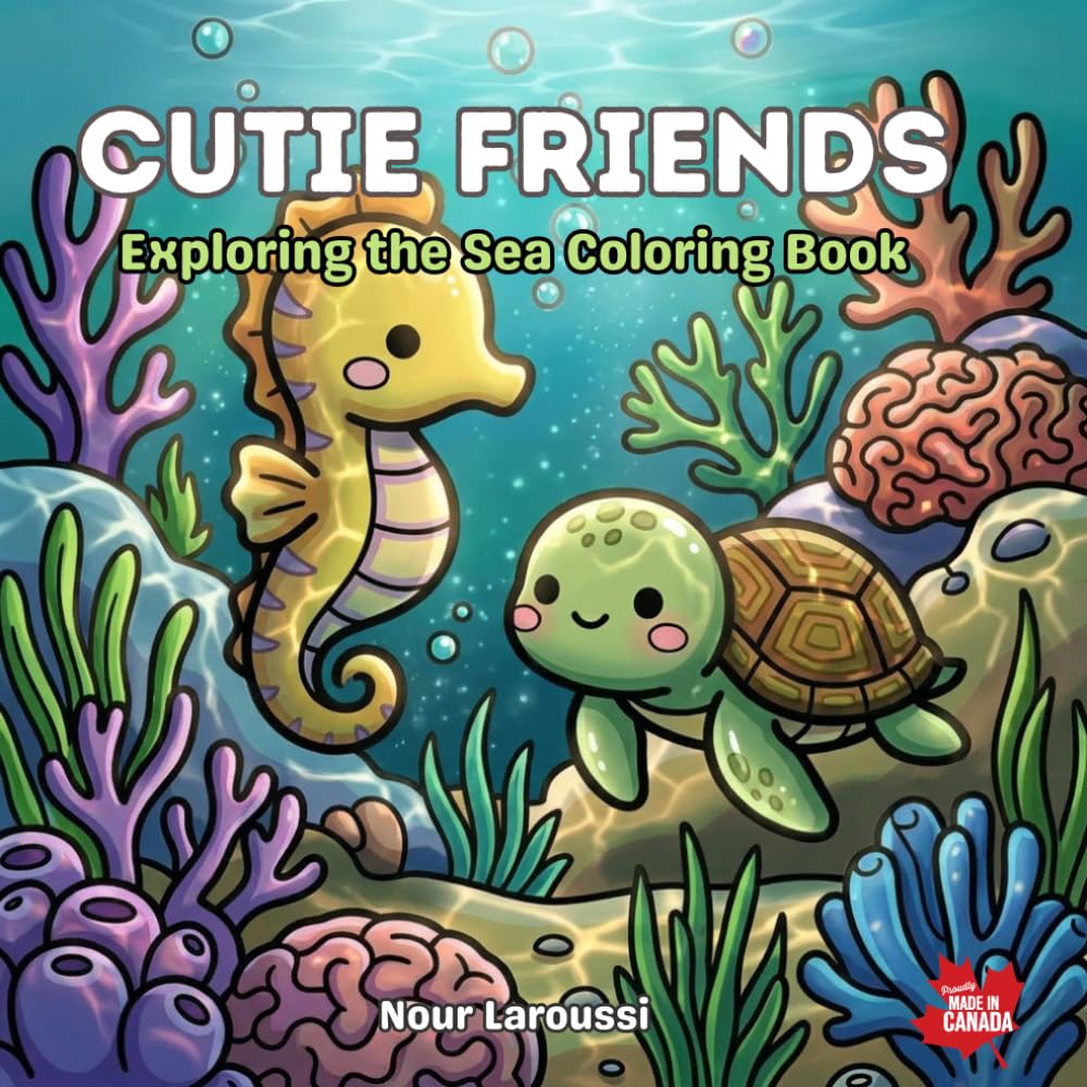 Cutie Friends: Fun, Easy & Cute Sea Animal Coloring Book