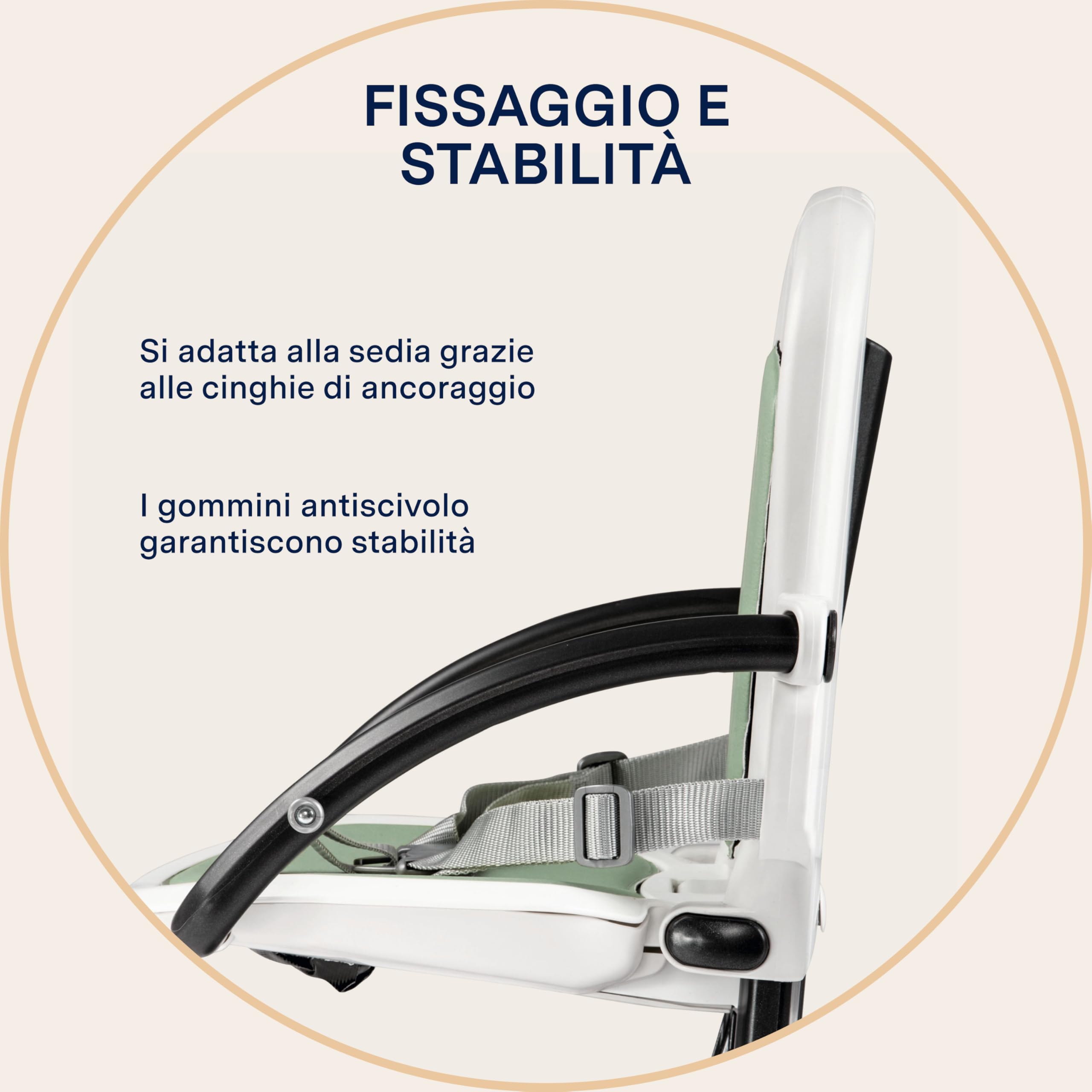 PEG Rialto Alzasedia Pappa, Sedia Bimbi Portatile e Regolabile, Chiusura Compatta, Vassoio Rimovibile, Seggiolone da Viaggio per Bambini da 6 Mesi a 3 Anni (0-15 kg), Petrolio