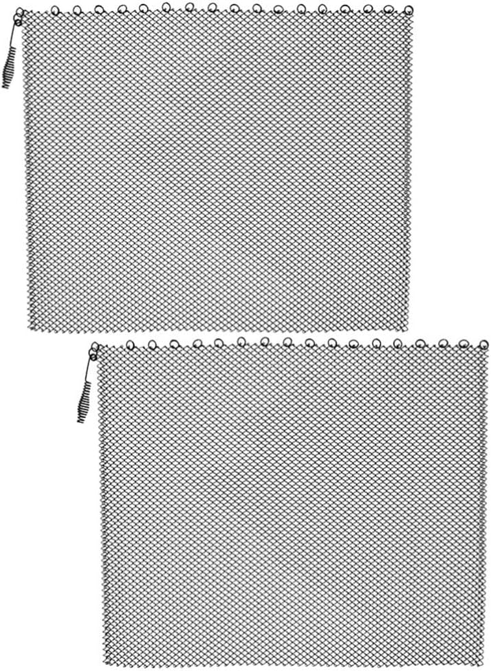 Unomor 2pcs Fireplace Mesh Screen Curtains Fireplace Screen with Handles