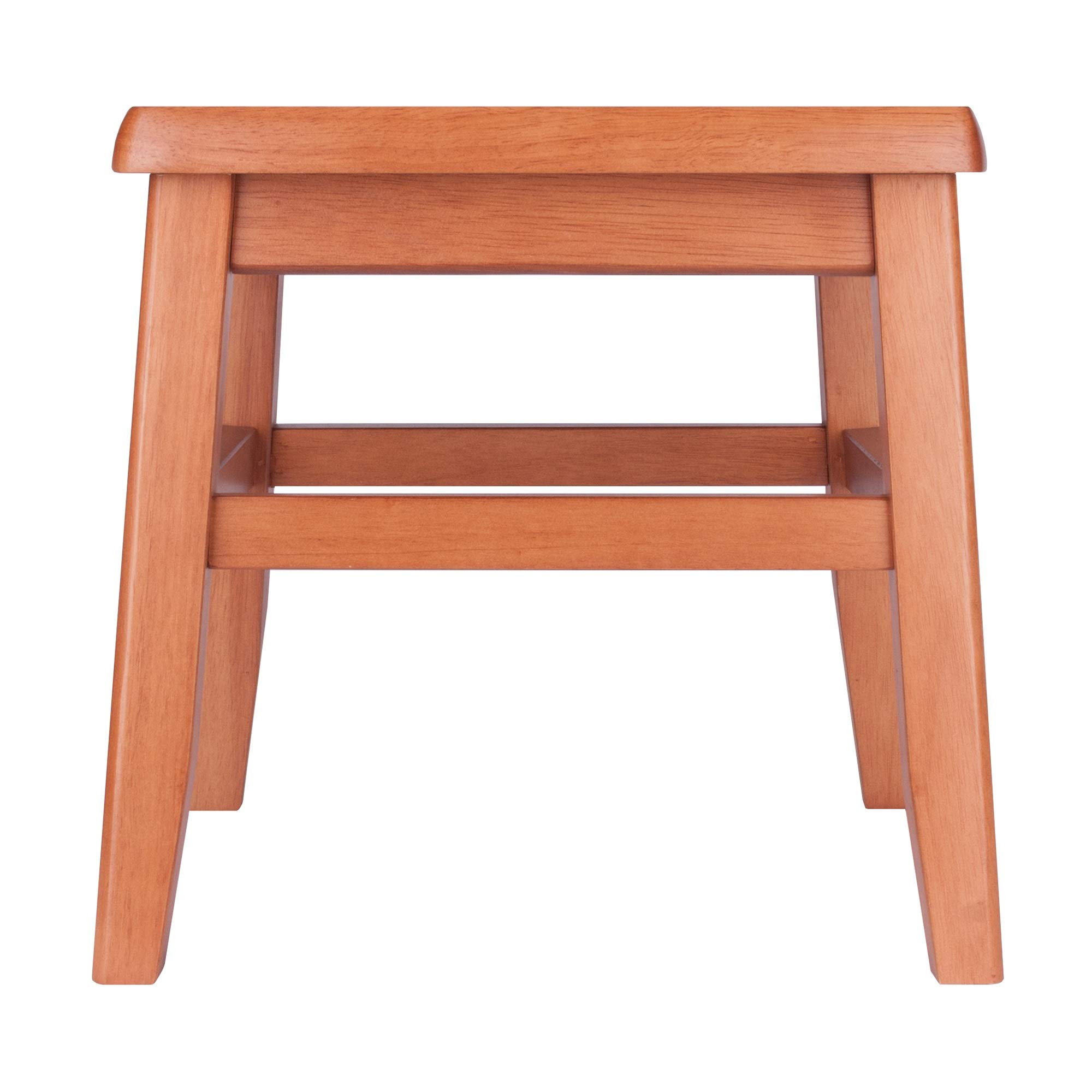Yardlio Wood Kaya Conductor Stools - Set of 2 | Lightweight & Sturdy | Soft Teak Finish