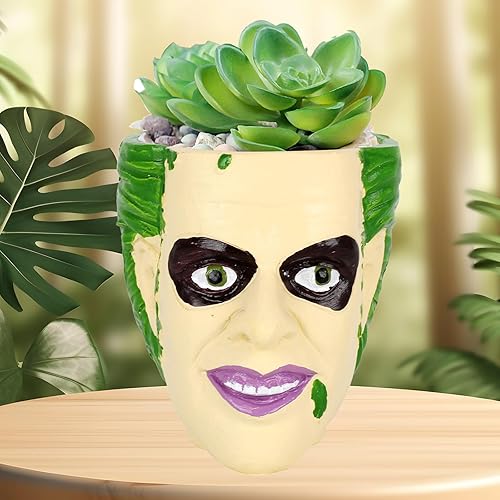 Miniatura 2 de rericonq Maceta de película de terror, maceta de cabeza de terror, macetas divertidas de Michael Myers, jarrón de película de terror, macetas de