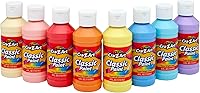Cra-Z-Art Washable Pastel Paint Set 8 Colors 4oz Bottles - Kids Arts Crafts School Projects Safe Fun Made in USA