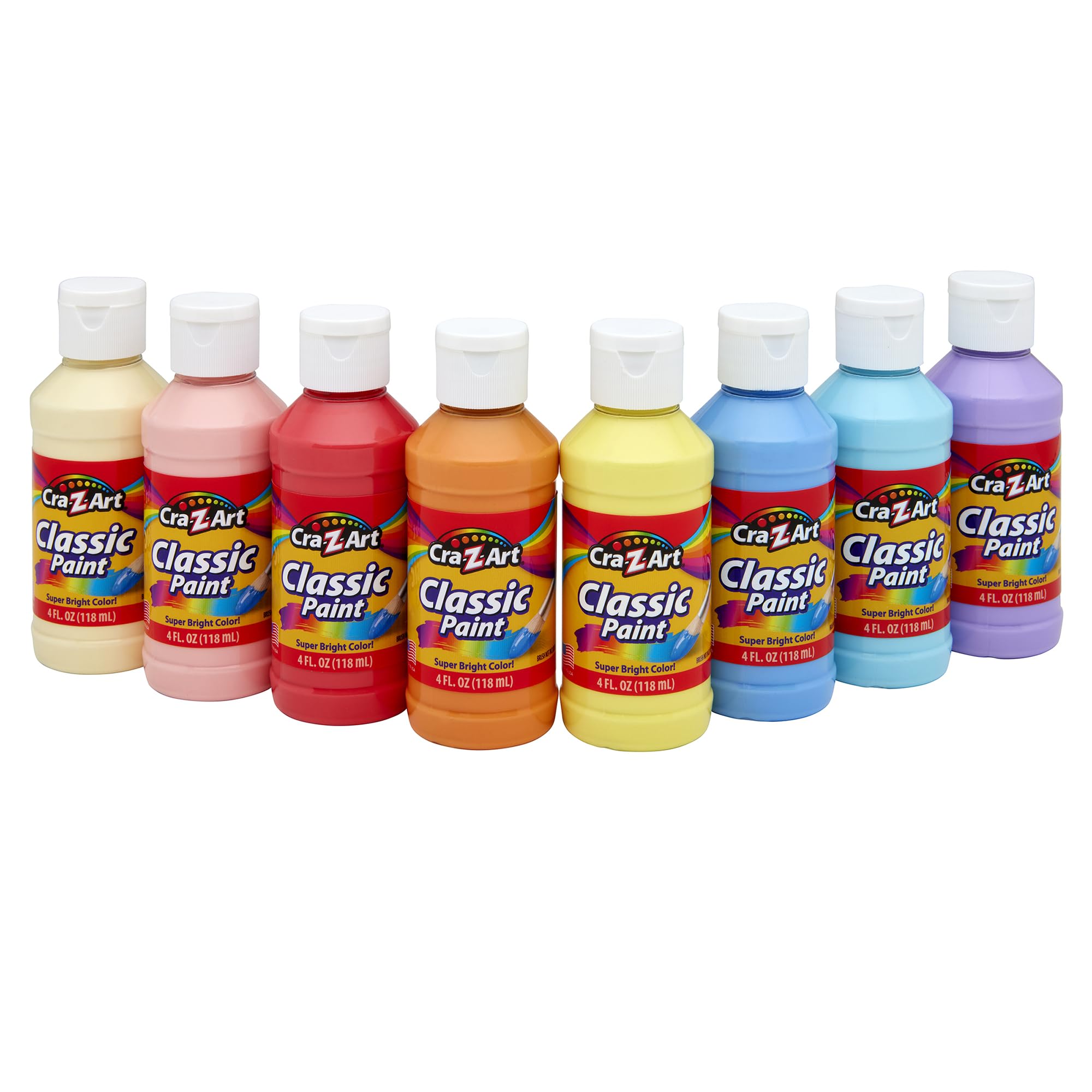 Amazon.com: Cra-Z-Art Classic Washable Paint 4oz 8ct Pastels