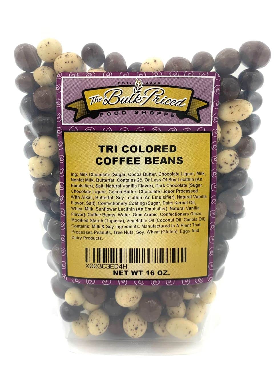 TriColored Coffee Beans (1lb. Resealable Zip Lock Stand Up