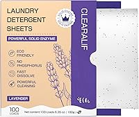 Vista 1 de CLEARALIF Platinum - Hojas de detergente para ropa, lavanda, limpieza profunda, ideal para viajes, apartamentos, tiras de lavandería, ecológicas e