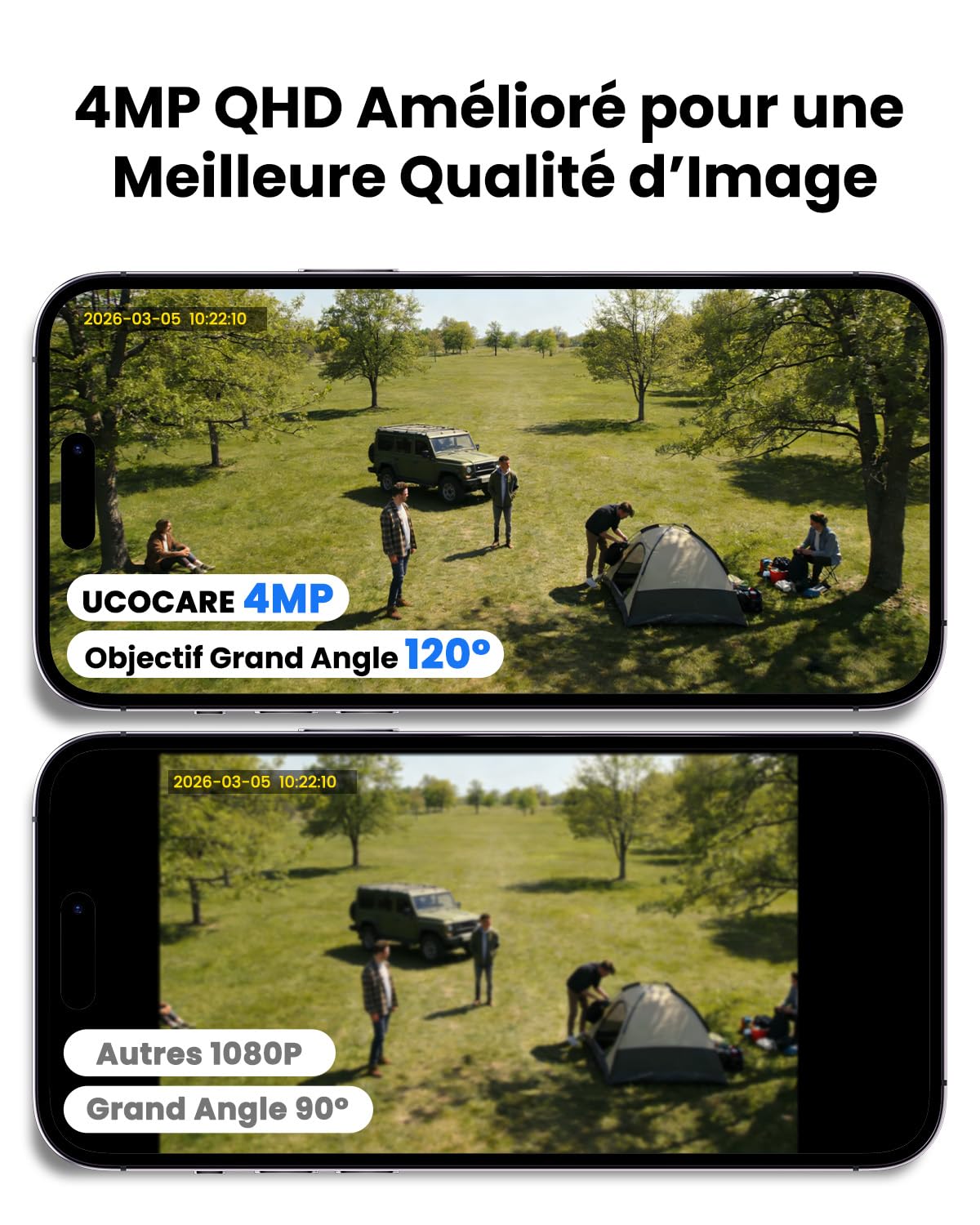 UCOCARE 4G LTE Camera Surveillance Solaire Exterieure sans Fil