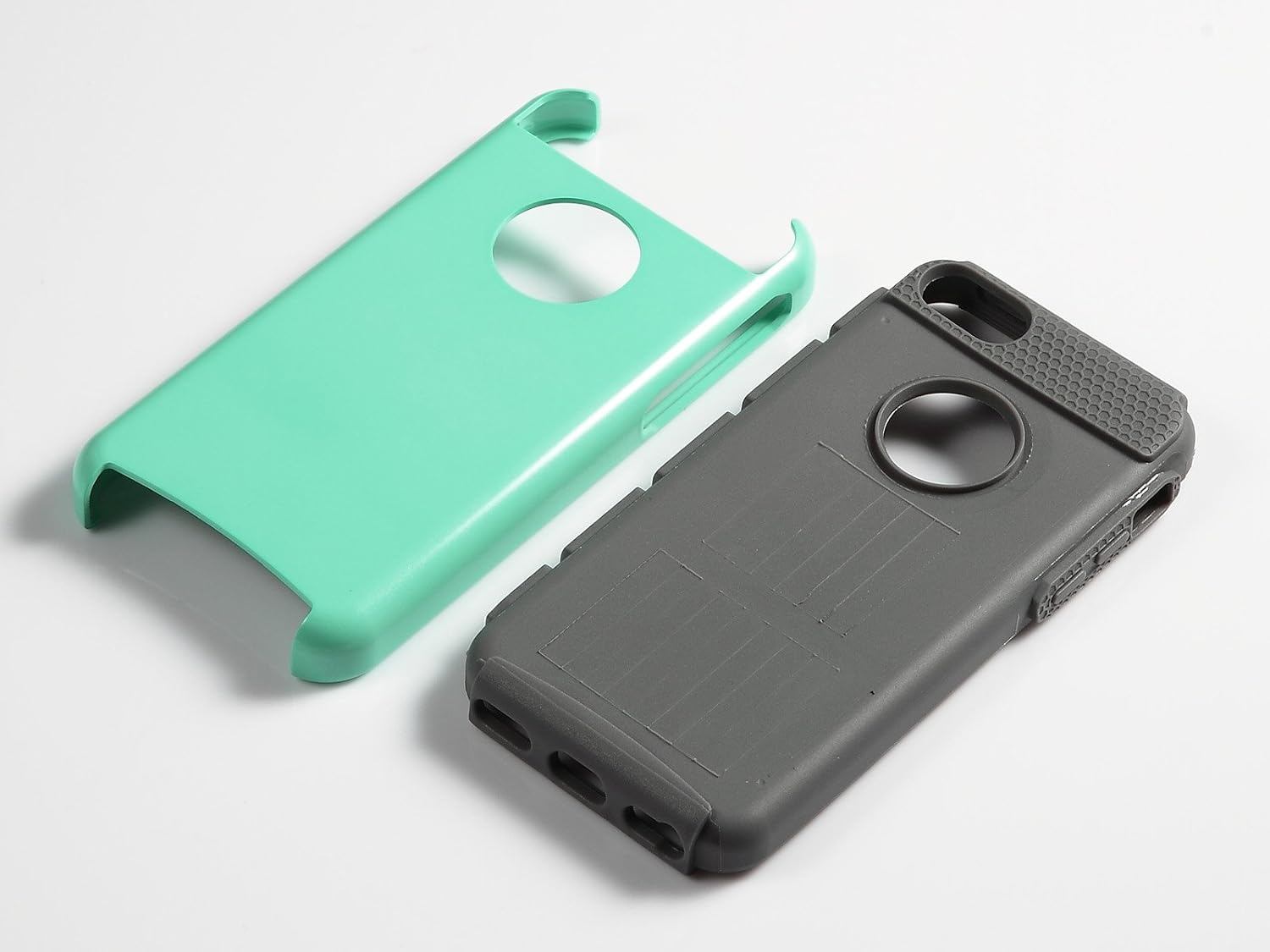 ULAK iPhone 5C Case, Slim Lightweight 2in1 Hybrid with Soft Rugged TPU Inner Skin and Hard PC Protective Cover for Apple iPhone 5C (Mint Green/Gray)