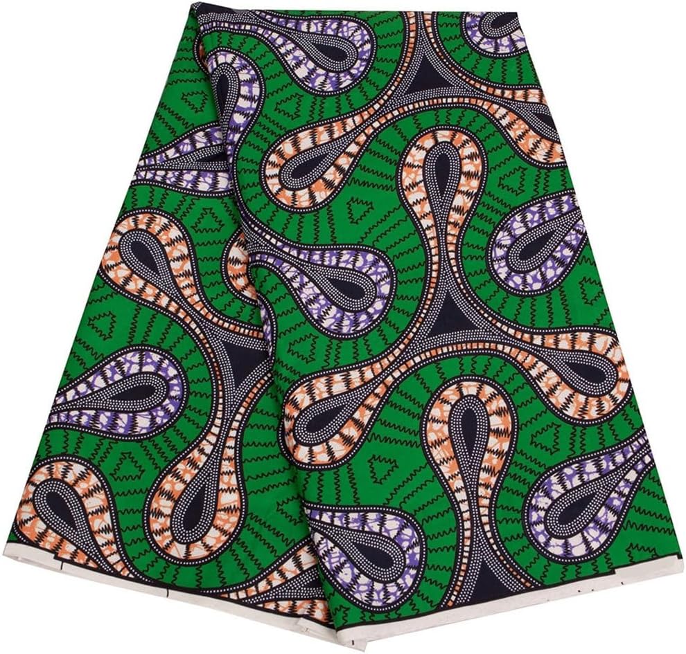 JSEIAJB アフリカ民族バティック印刷生地ポリエステル幾何学両面印刷アフリカ民族衣装生地