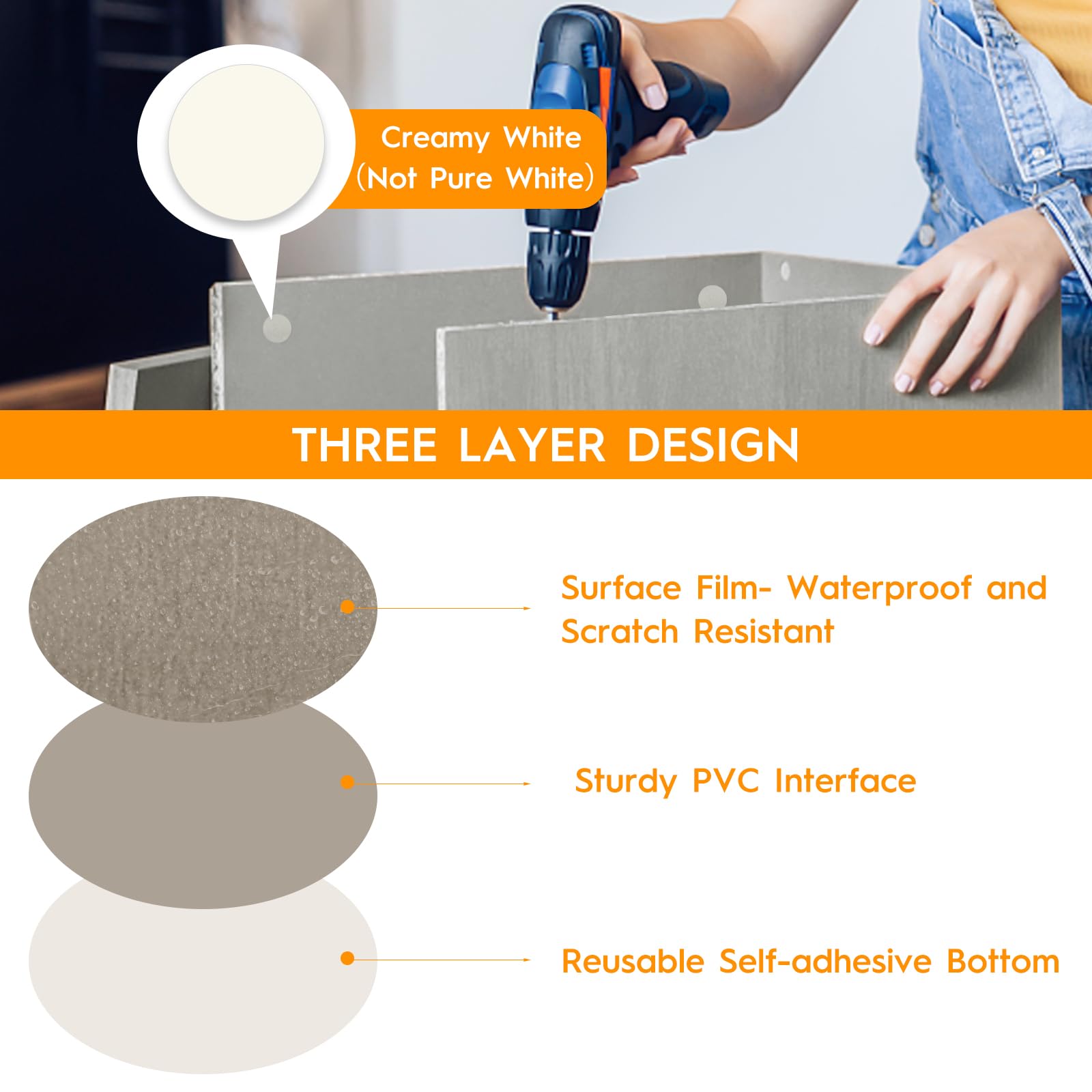 540 Adesivi Copri Fori Viti 21mm - PVC Texturizzato, 5 Colori Legno, Per Mobili E Riparazioni - Foto 8