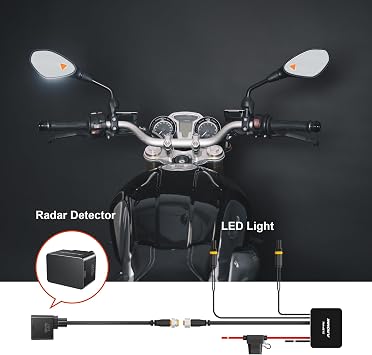 INNOVV ThirdEYE DIY Motorcycle Blind Spot System with Voice and Indicators Alert, Waterproof Moto Assistant System, Detect Hazards from Side & Rear Line for R1300GS Version (Not Including Mirrors)