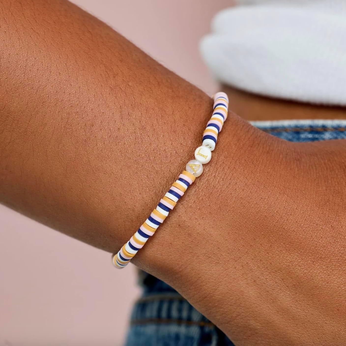 Pura Vida Bracelet - Delta Gamma Merch -Sorority Stretch Bracelets