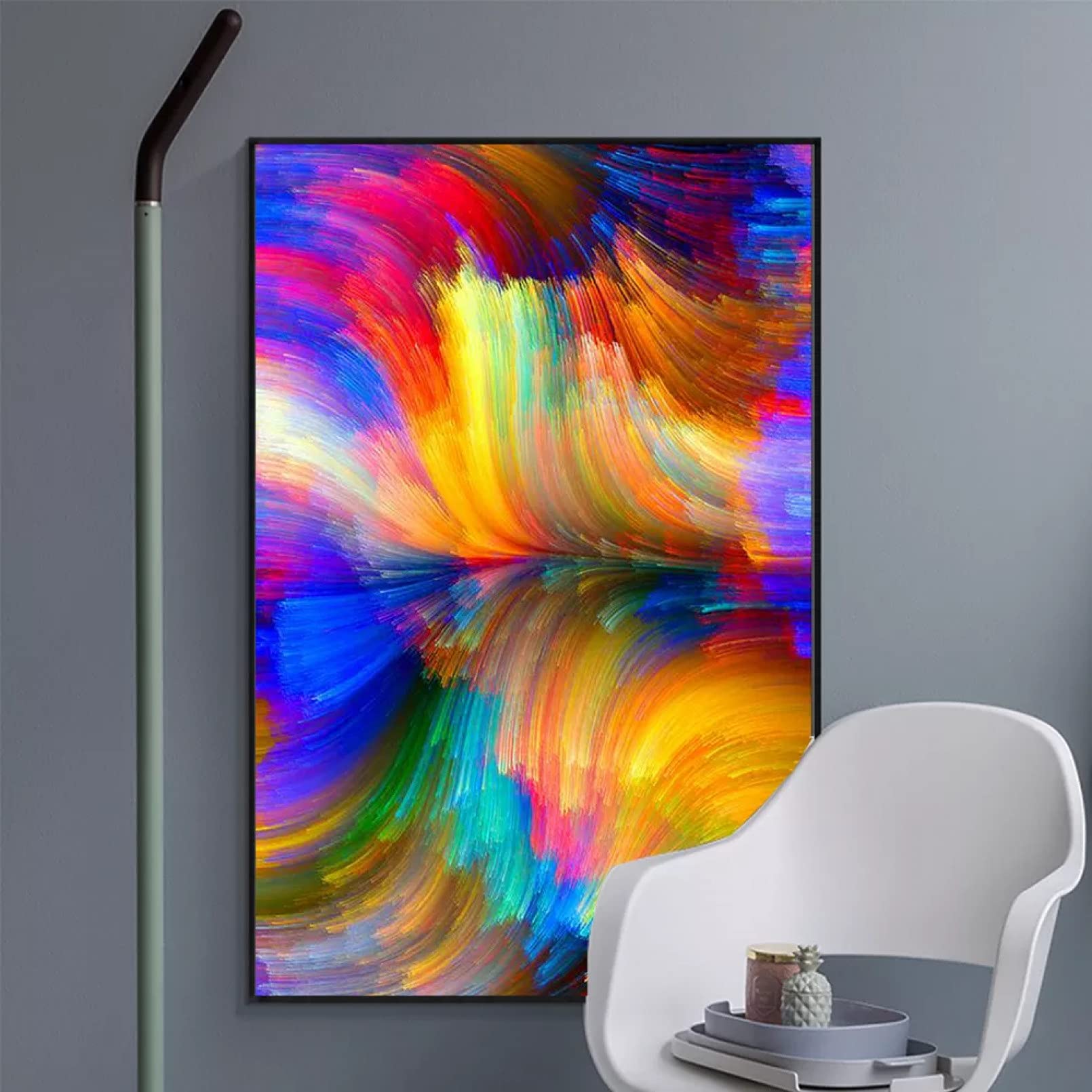Amazon｜FZSWD カラフルな絵画現代のキャンバスは抽象的な正しい色の