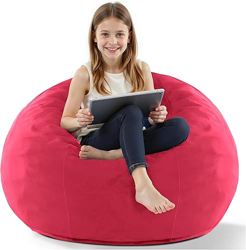 Miniatura 48 de HABUTWAY Silla Puf de 3 Pies de Terciopelo Lujoso de Piel Ultra Suave con Espuma Viscoelástica de Alto Rebote, Sillas Puf para Adultos, Sofá