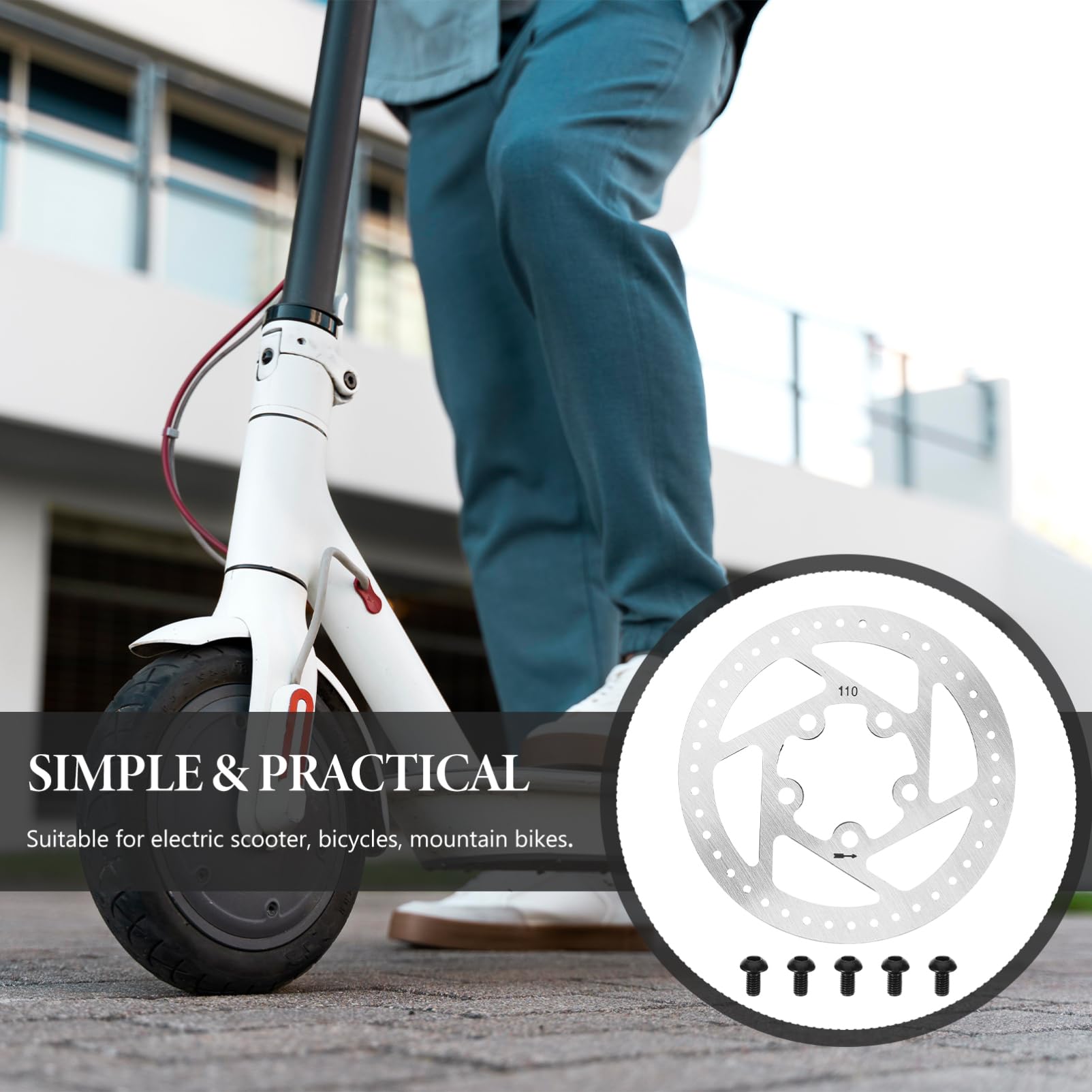 ifundom Electric Scooter Brake Pad Disc Brake Rotor Accessory for Enhanced Braking Power and Easy Installation Ergonomic Design for Performance