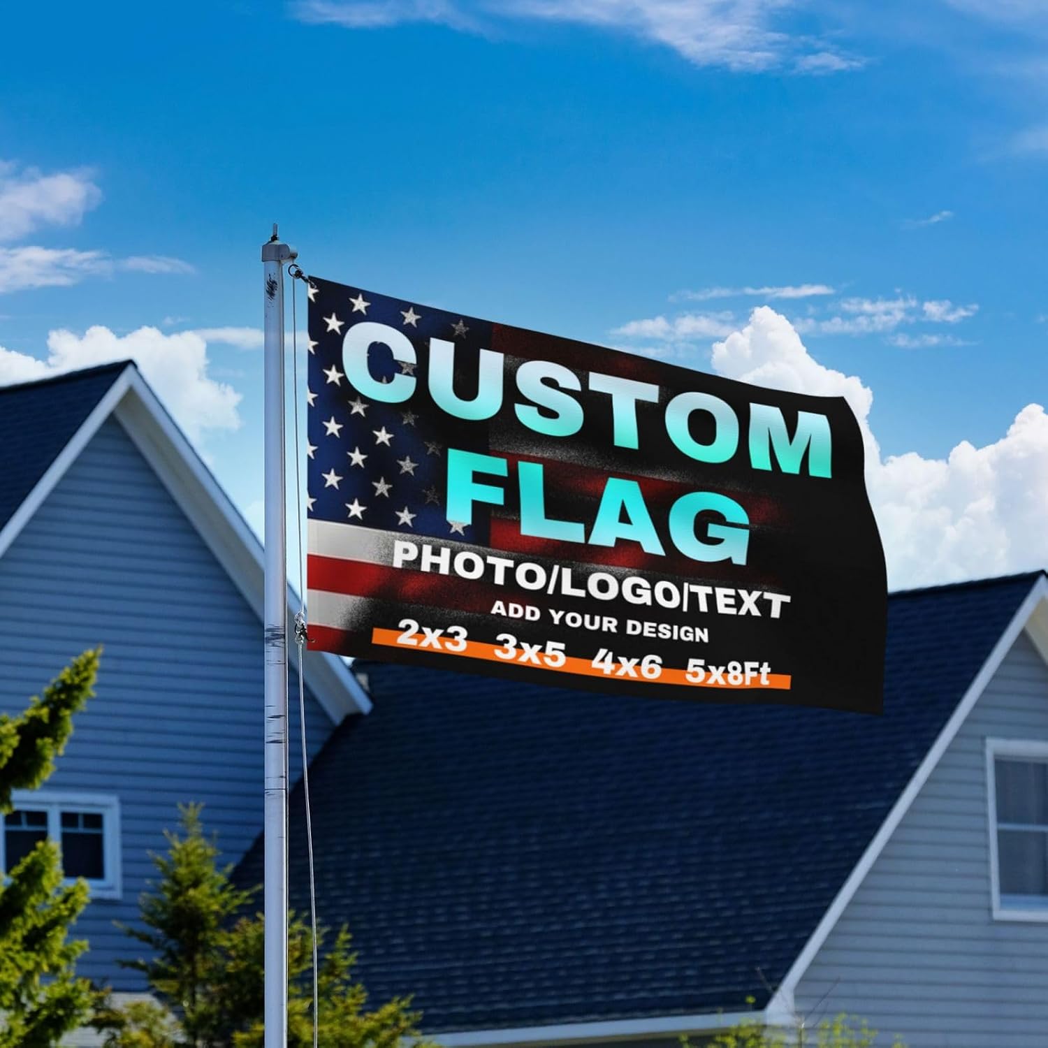 Custom pink Flag - Personalized Outdoor Double-Sided Flag - Design Your Own Logo/Photo/Text - Customized Indoor And Outdoor Decorative Gifts