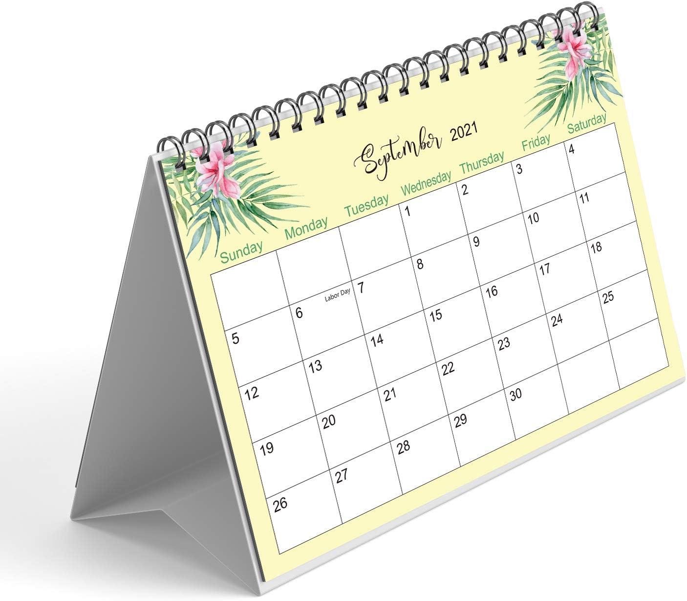 Desk Calendar, Jan. 2023 to Dec. 2024, Twin-Wire Binding, Desktop Monthly Planner Daily Calendar Planner for School, Office, Home Use 8.6x7 inch