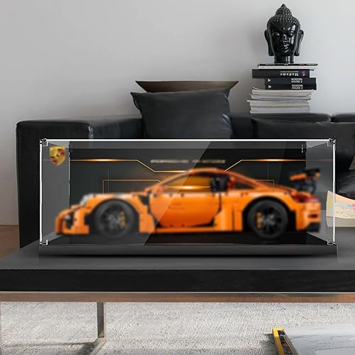 Miniatura 8 de Vitrina de acrílico para Lego 42056 Porsche 911 GT3 RS, kit de construcción de modelo de automóvil, caja transparente a prueba de polvo (modelo Lego