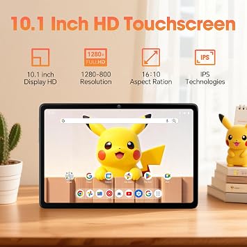 DigiLand 2025 Android Tablets, 10.1 inch Android 14 Tablet, Octa Core Processor, 10GB + 64GB(256GB Expand), 800 * 1280 IPS, 6000mAh Battery, 5MP+8MP, WiFi 5 & Bluetooth for Christmas, Xmas