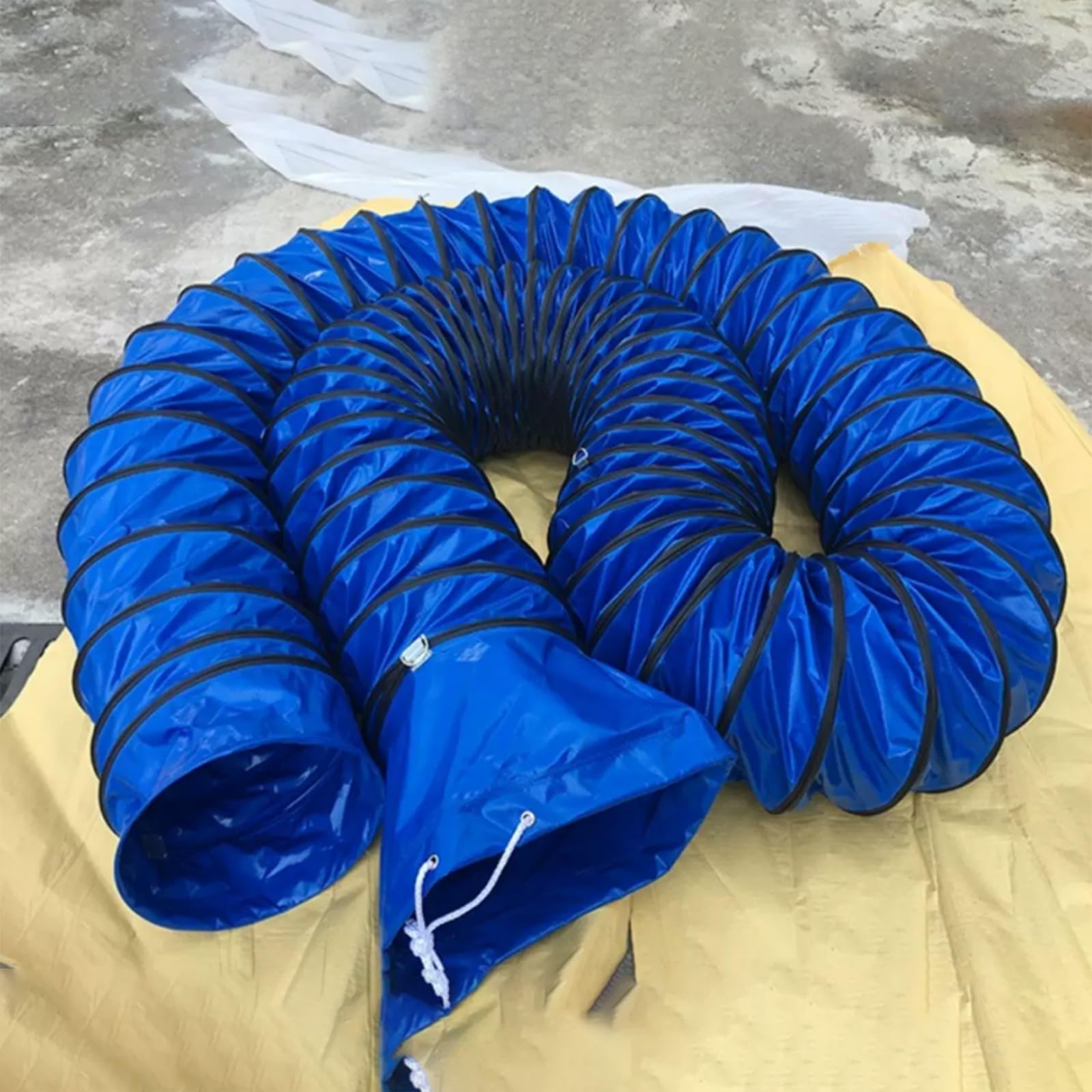 Ventilation ducting PVC Expandable Ducting, L 1.5m/ 4.9ft Tunnel Blower Ventilation Hoses, High-Temperature Resistant Exhaust Duct(Blue,Ø 450mm(17.7in))