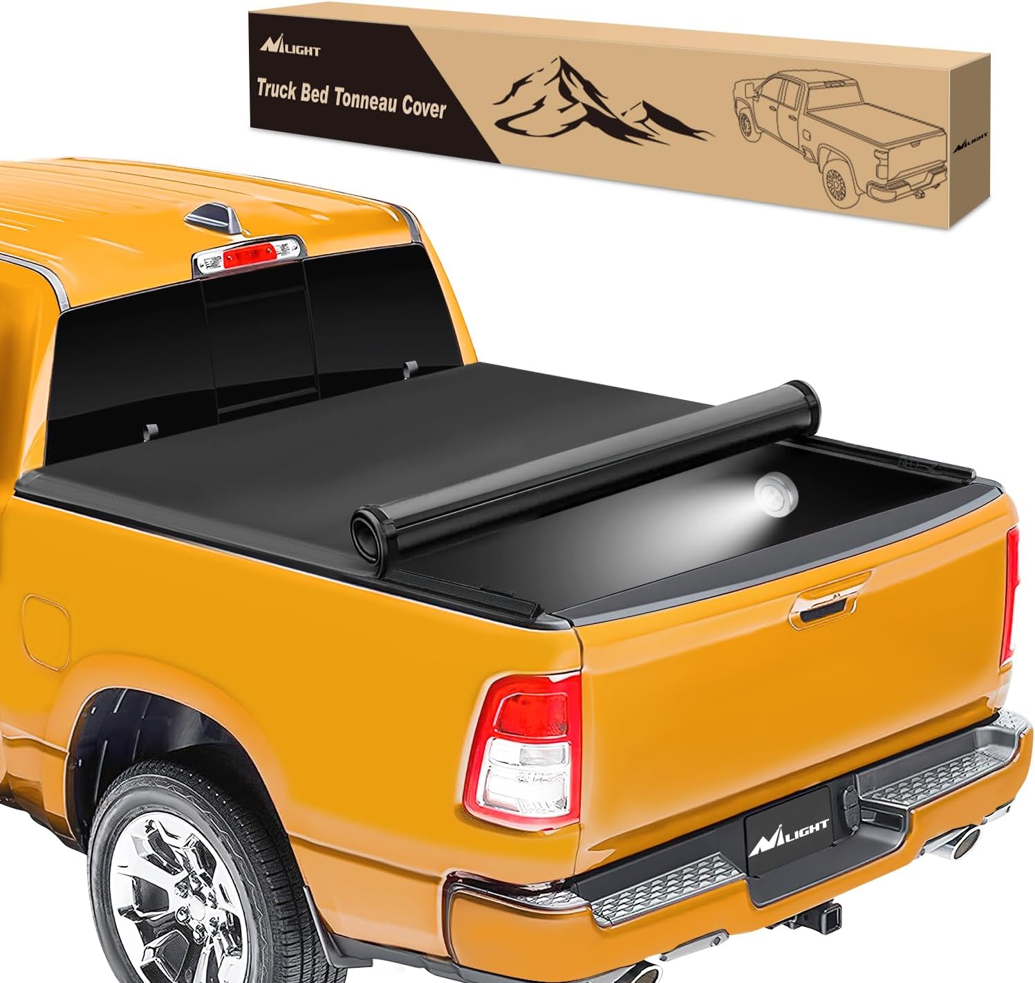 Nilight Soft Roll-Up Tonneau Cover Compatible with Ford F250 F350 Super Duty 1999-2016–6.75ft Truck Bed Cover