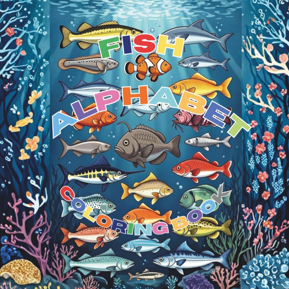 Fish Alphabet Coloring Book: A to Z Underwater Adventures