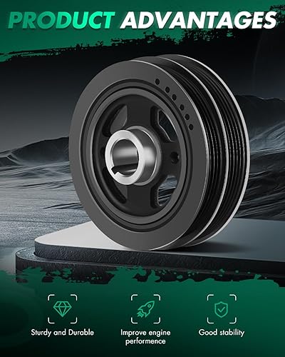 Miniatura 5 de SCITOO 1347016090 13470-16090 594-182 309-50095B 309-50033 Polea de cigüeñal equilibrador armónico para 1990-1997 para Toyota Celica 1988-19889
