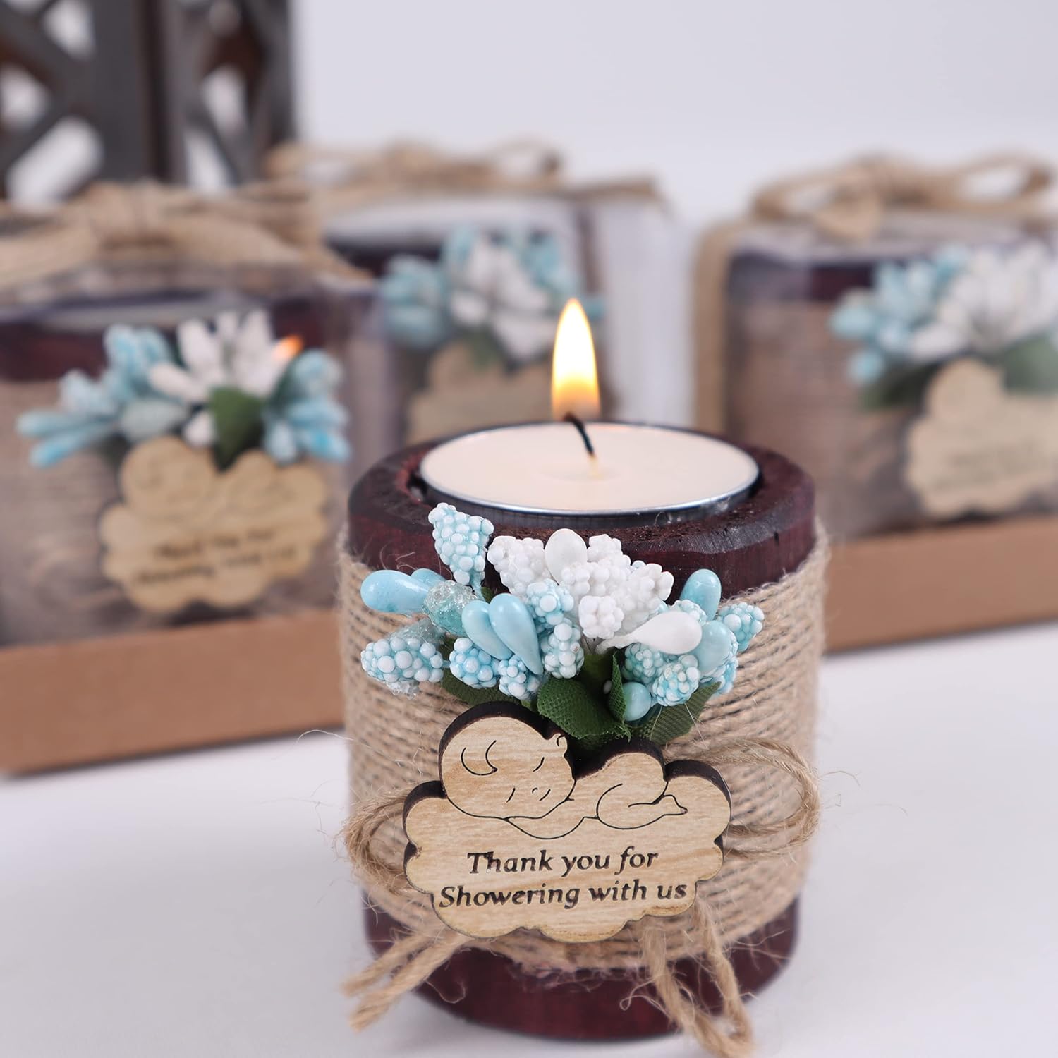Baby Shower CANDELA PROFUMATA TEALIGHT Favorisce 10 Pack-tema - Foto 9