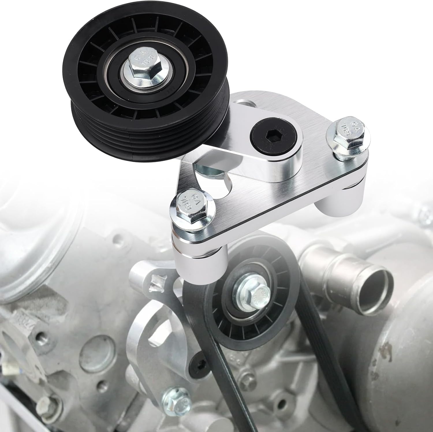 Belt Tensioner with Pulley Modifications Fit for 1997-2004 LS1 / LS6 Corvette, Serpentine Belt Tensioner & Drive Belt Tensioner, Aluminum Manual