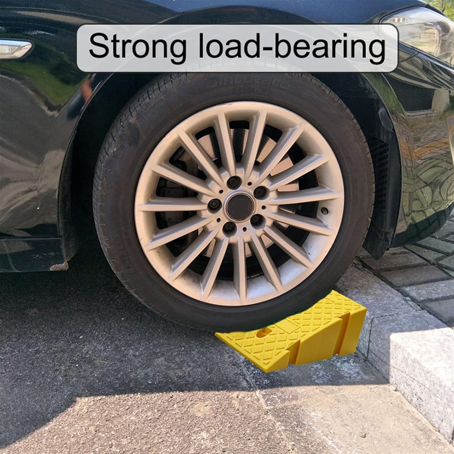 Ramp PVC Plastic Curb Ramp,Portable Threshold Ramp, Heavy Duty Plastic Ramp Kit, for Wheelchair Mobility Scooter Bike Motorcycle Loading Dock Car (Color : B, Battery *1 : 25 * 40 * 16cm)