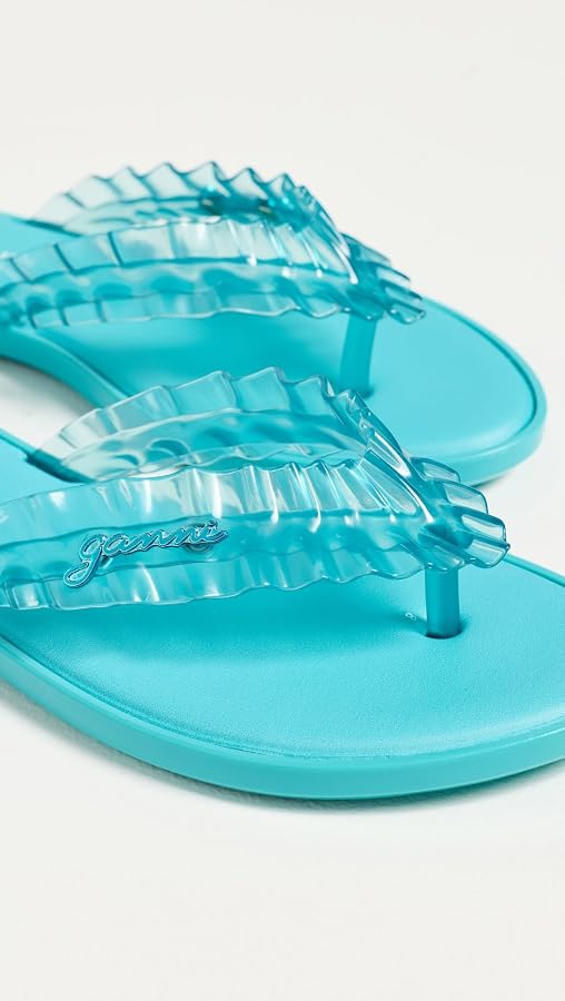Amazon | Melissa レディース x Ganni Jelly ビーチサンダル, ブルー