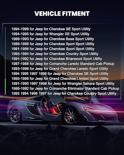 Miniatura 3 de SCITOO Kits de inyectores de combustible, 4 agujeros nuevo OEM amarillo 0280155700 inyector de combustible apto 89-98 para Jeep para Cherokee 93-98