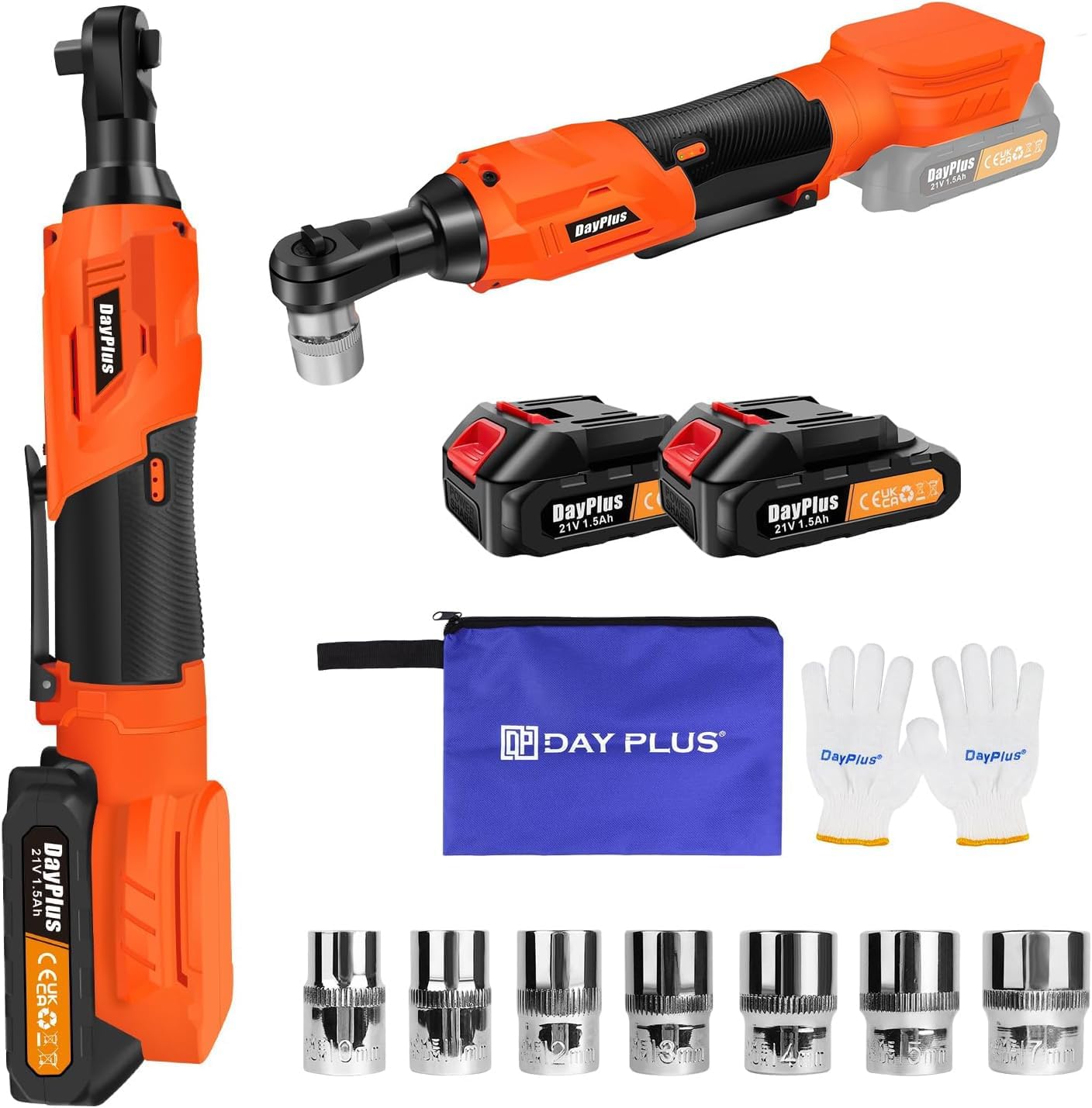 Cordless Rattle 21V Cordless Ratchet Wrench, 3/8