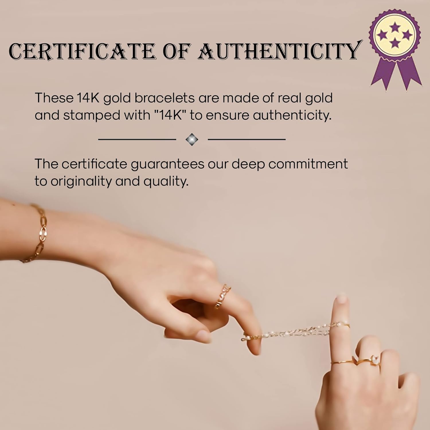 Miniatura 7 de 14K Solid Gold Evil Eye Adjustable Bracelet for Women 14k Real Gold Evil Eye Bracelet 14k Gold Bracelet for Women Womens 14k Gold Protection