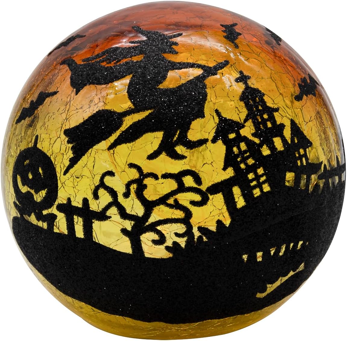 LumaBase Battery Operated Halloween Glass Globe