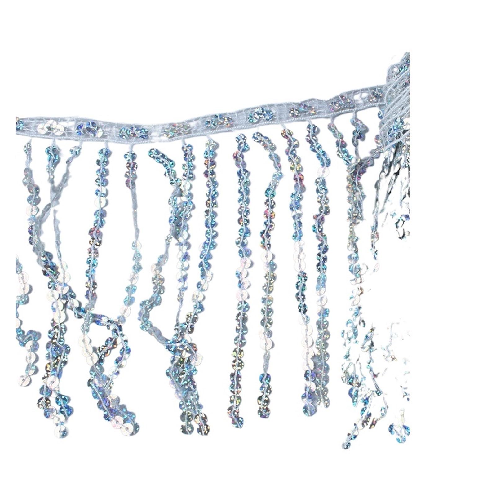 Flecos de lentejuelas doradas para decorar cortinas de salón y hogar