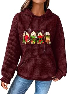 PJZQXS Moletom feminino com estampa de sorvete com estampa de sorvete e bolso