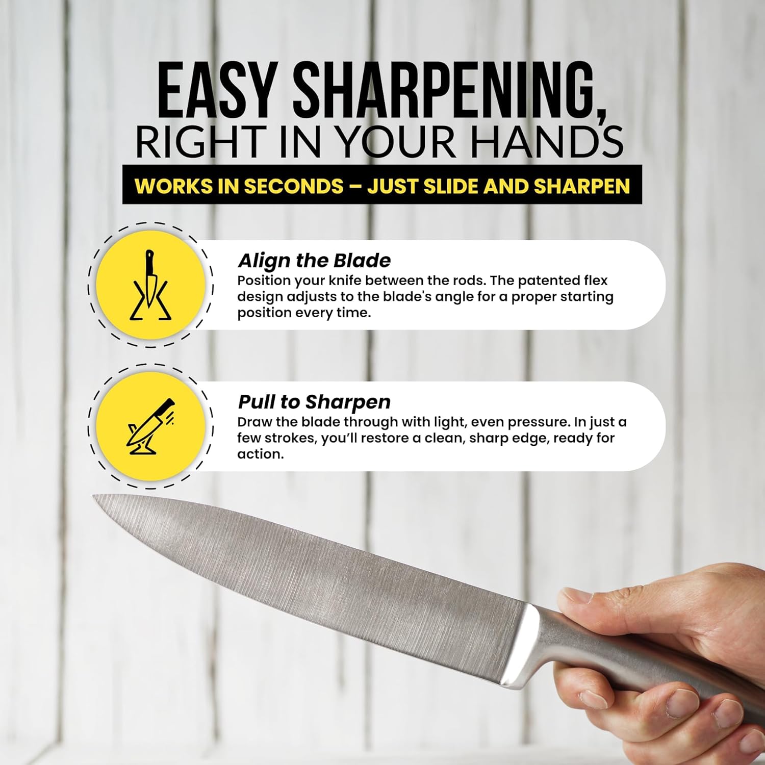 Kitchen knife sharpener that hones