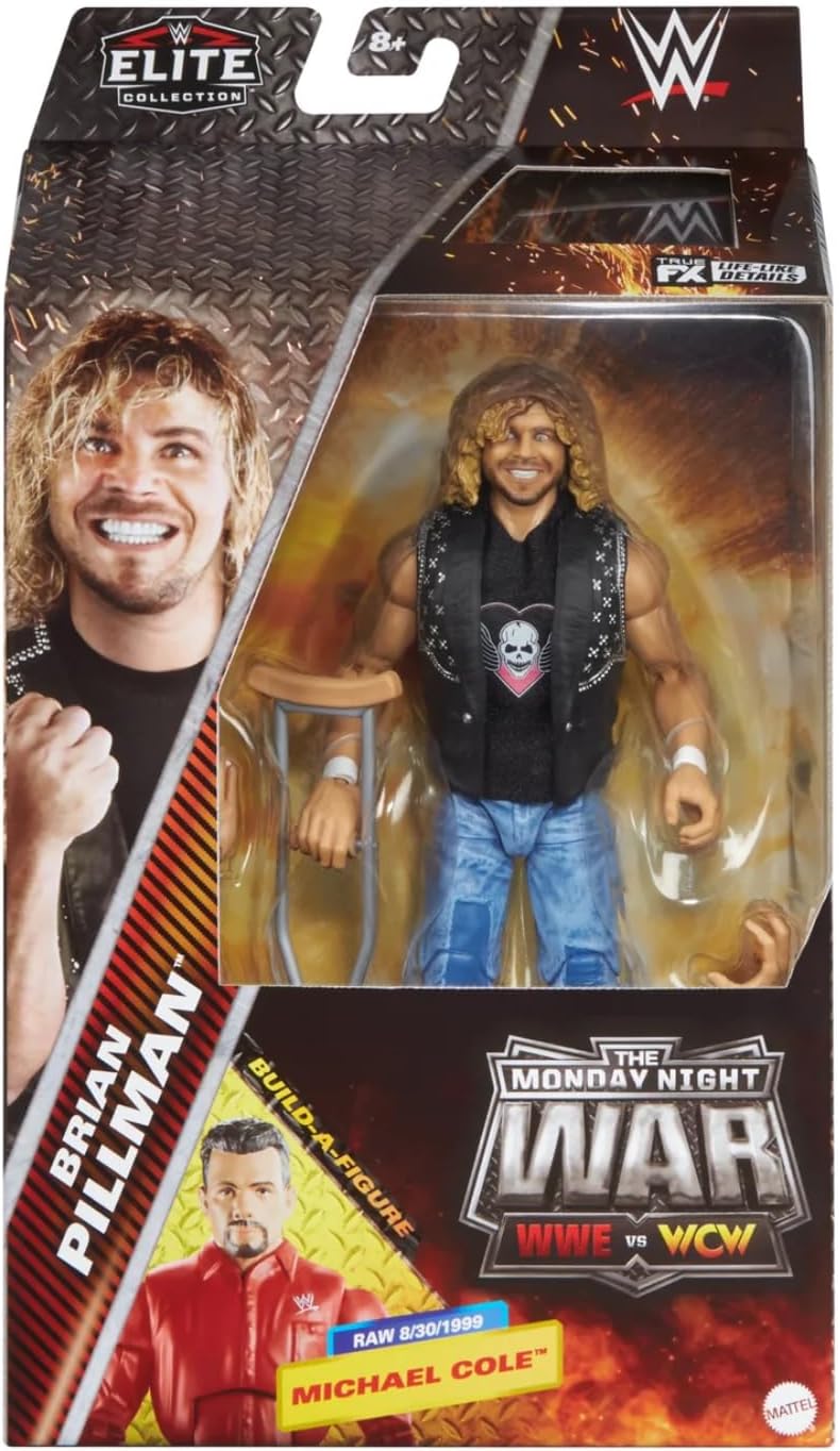 WWE Brian Pillman The Hart Foundation 2025 Mattel Elite Collection Monday Night Wars Series 8 Wrestling Action Figure Toy
