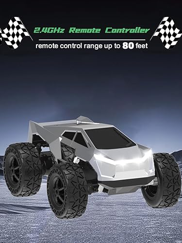 Miniatura 6 de Cybertruck - Camión de juguete a control remoto, escala 1:22, todo terreno, juguete a control remoto con iluminación LED, juguetes de camión