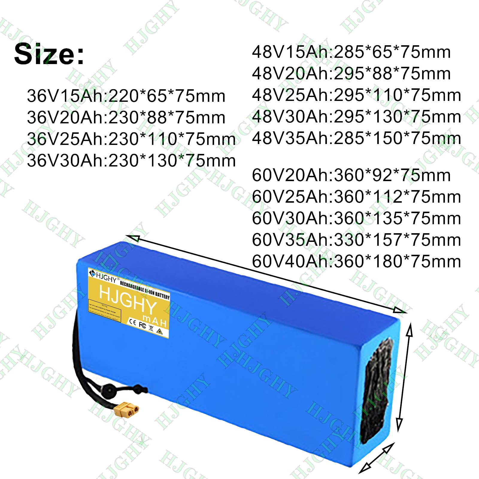 Akumulator litowo-jonowy 36 V 30 Ah, akumulatory do rowerów elektrycznych 48 V 35 Ah, akumulator litowo-poliuretanowy 60 V 40 Ah z zabezpieczeniem BMS do silników 540 W–2400 W