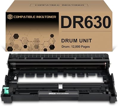 DR630 Drum Replacement for Brother DR630 DR-630 DR660 Drum Unit 1Pack Black