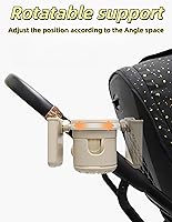 Vista 4 de Portavasos 3 en 1 para cochecito, accesorios para cochecito de bebé con portabotellas, soporte para teléfono y portabebidas para cochecitos