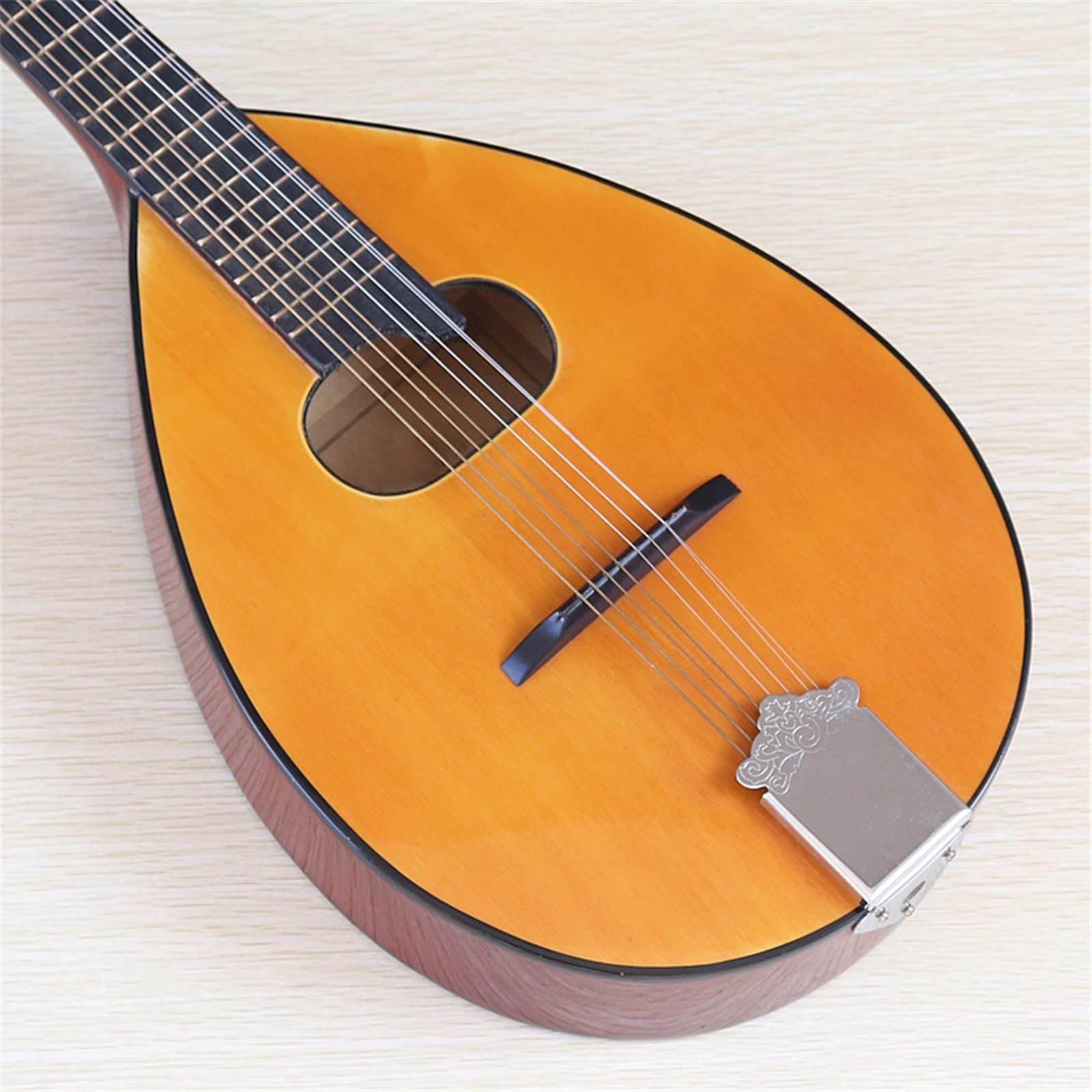 Mandolina Profesjonalny Instrument Ręcznie Wykonana Mandolina W Kształcie Łyżki Z Litego Drewna Świerkowego 31" 8 Strun