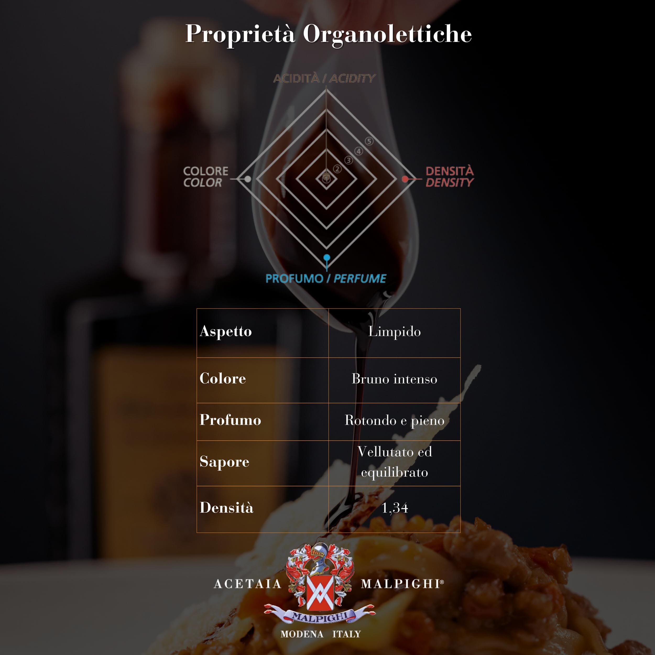 Acetaia Malpighi – Aceto Balsamico di Modena IGP Oro – 250 ml – 100% Naturale Senza Caramello – Affinato in Barriques di Rovere