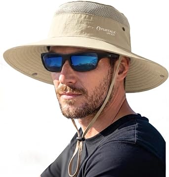 FURTALK Sun Hats for Men Women Fishing Hat UPF 80+ Breathable Wide Brim Hiking Summer UV Protection Bucket Hats