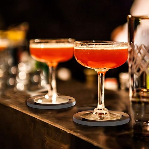 Miniatura 6 de Juego de 4 posavasos de cerámica para bebidas, diseño de oso a cuadros de búfalo rojo, madera, único, absorbente, redondo, cerámica, con respaldo de