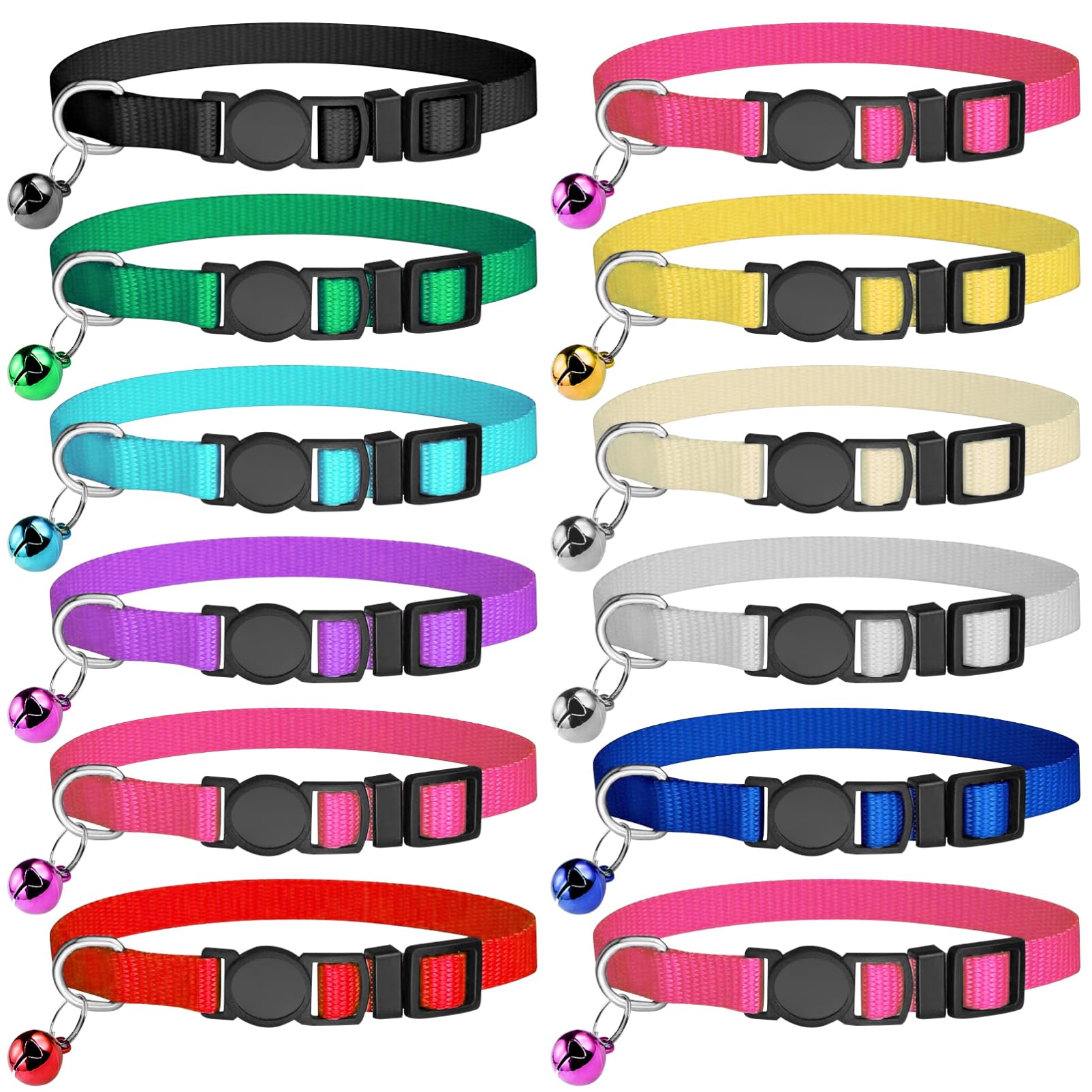 Collar para perro estampado de huellas con cascabel para mascotas y cachorros