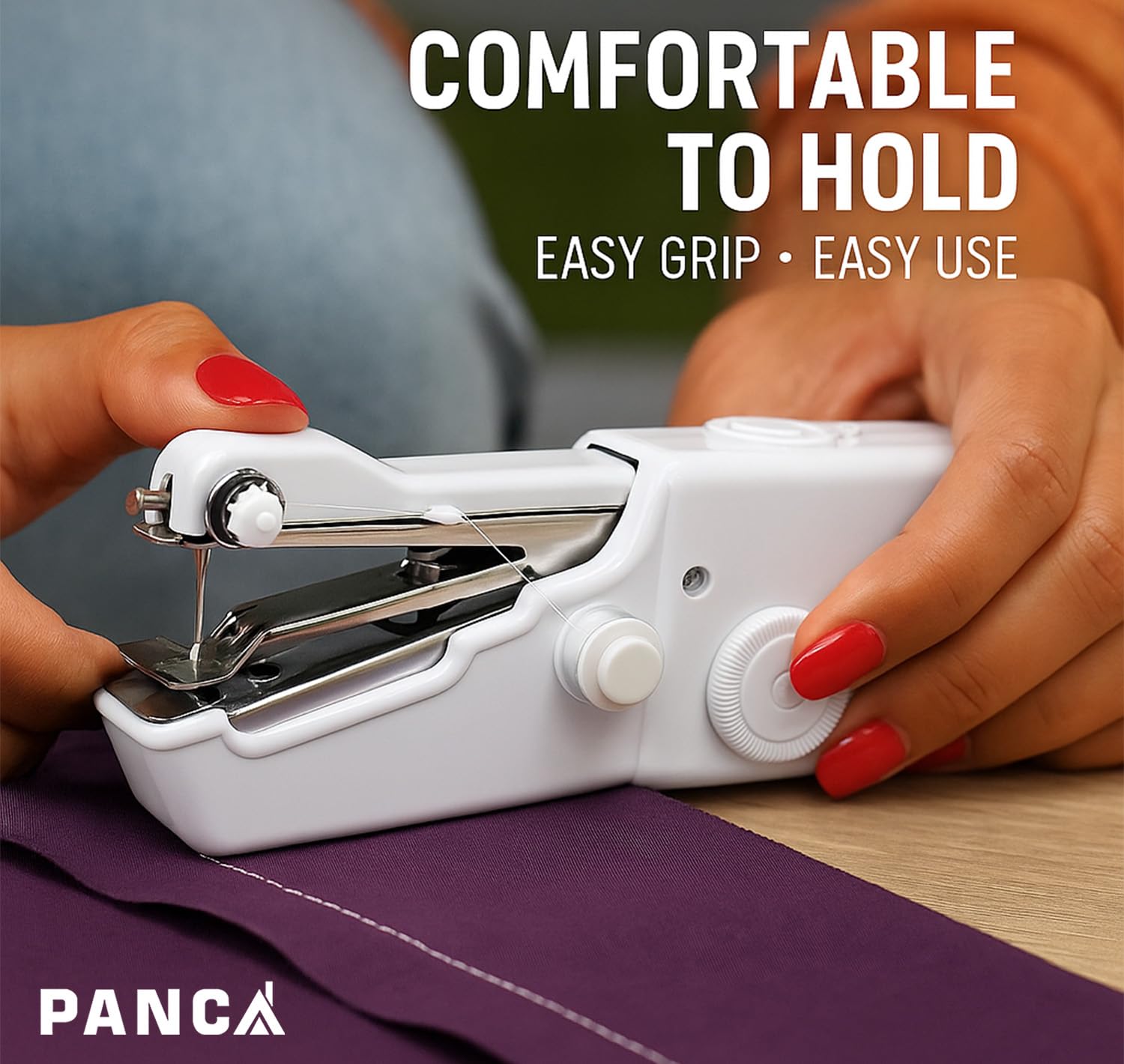 PANCA Handy Stitch Mini Sewing Machine | Portable Handheld Silai Machine for Quick Stitching & Clothes Repair | Lightweight Stapler Style Sewing Tool for Home & Travel Use 3
