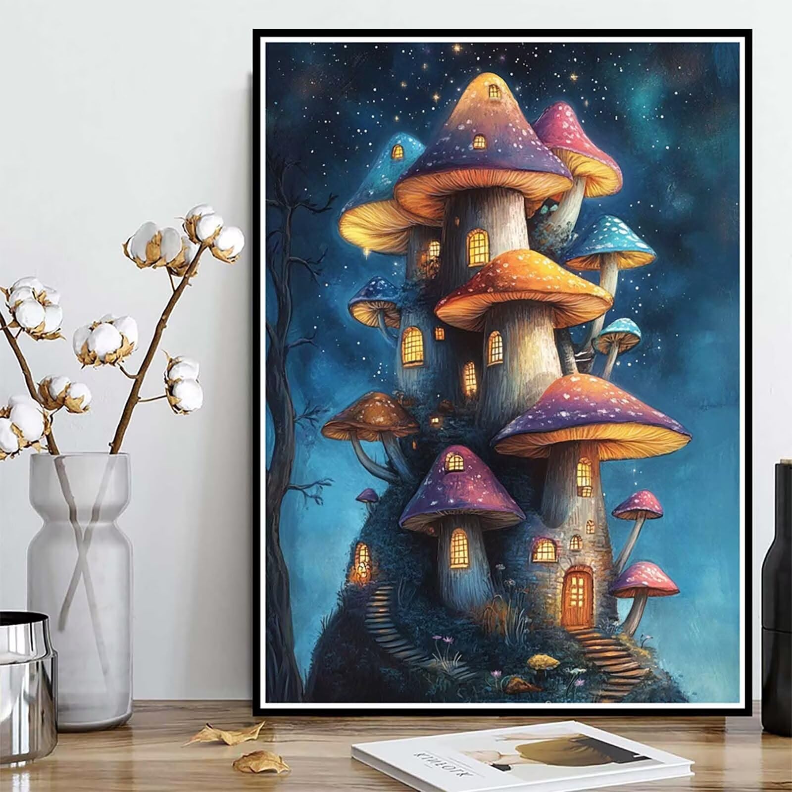Malarstwo diamentowe XXL 90 x 120 cm, kryształowa sztuka 5D, wzór "zrób to sam", okrągłe kamienie, mozaika, zestaw do majsterkowania, do pokoju, salonu, prezent dla kobiet - ly25082 x 3